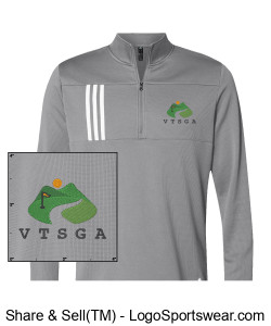Adidas Mens 3-Stripes Double Knit Quarter-Zip Pullover Design Zoom
